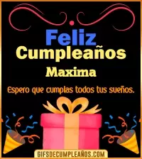 GIF Mensaje de cumpleaños Maxima